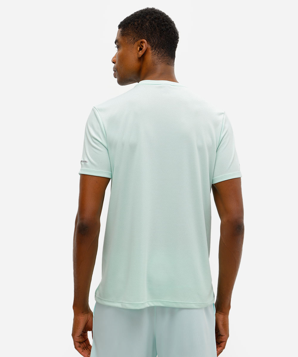 camiseta masculina esportiva verde