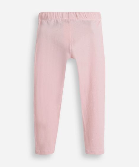 calça legging infantil com glitter rosa
