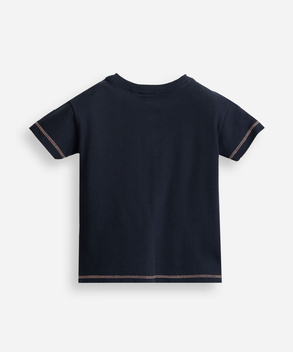 camiseta infantil de algodão new york cinza