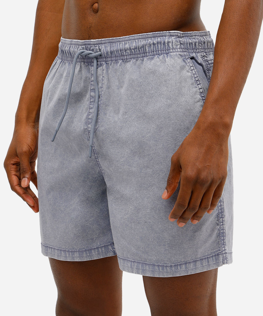 bermuda masculina de algodão estonada azul