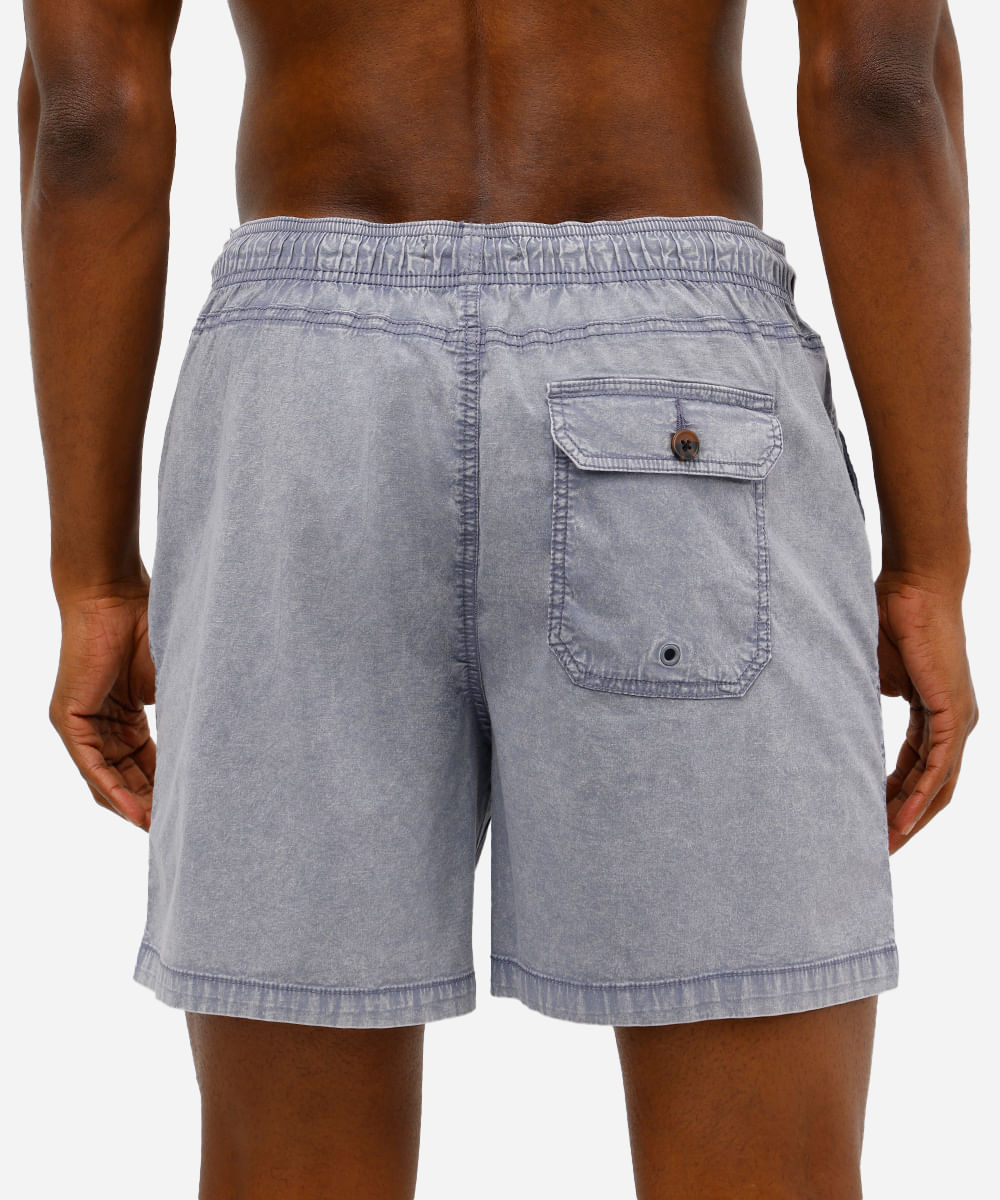 bermuda masculina de algodão estonada azul