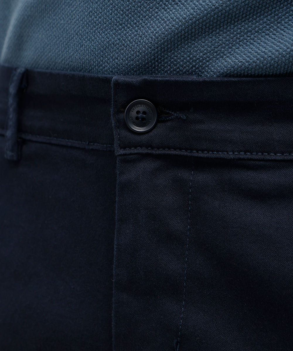 calça slim masculina de sarja azul