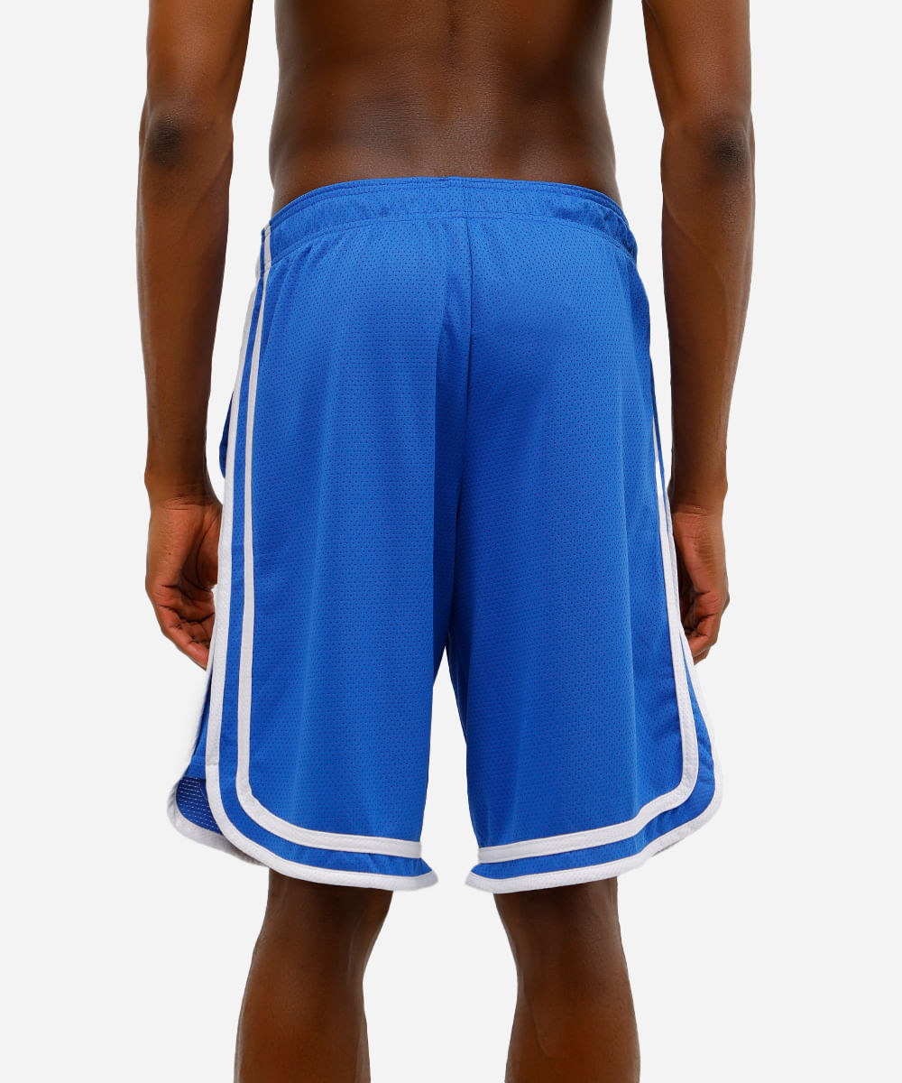 bermuda basquete masculina esportiva ace texturizada azul