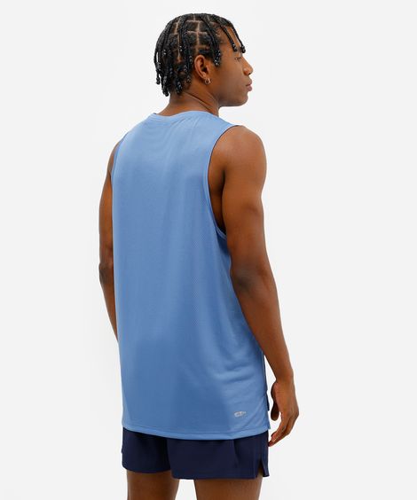 regata esportiva masculina com reflexivo azul