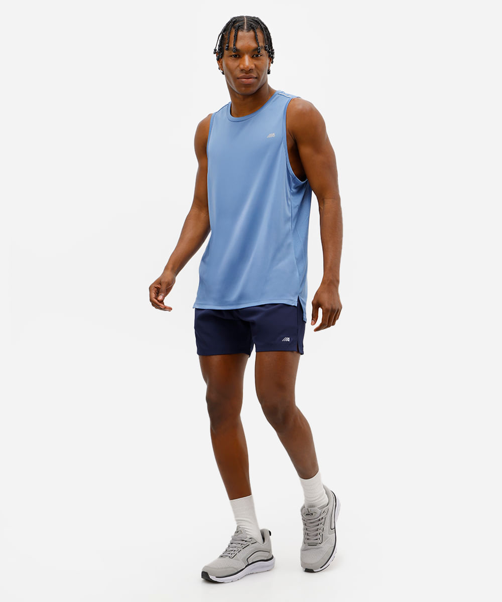 regata esportiva masculina com reflexivo azul