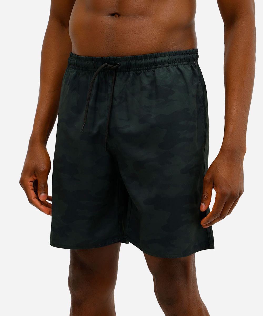 bermuda esportiva masculina camuflada verde