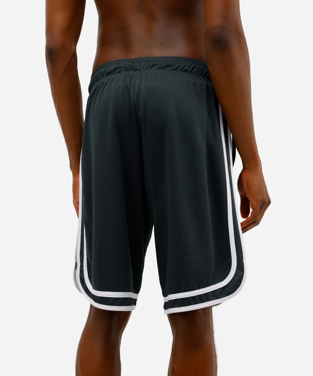 bermuda esportiva basquete masculina texturizada verde
