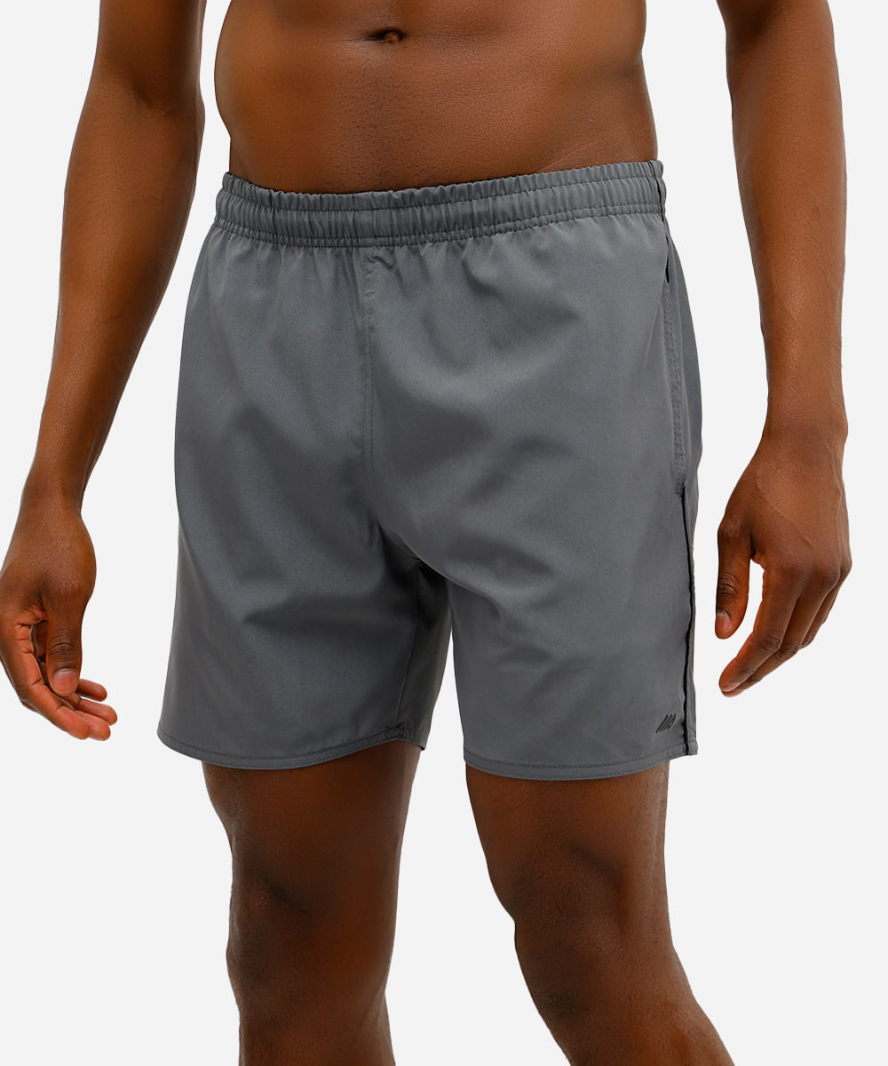 short esportivo masculino cós elástico cinza