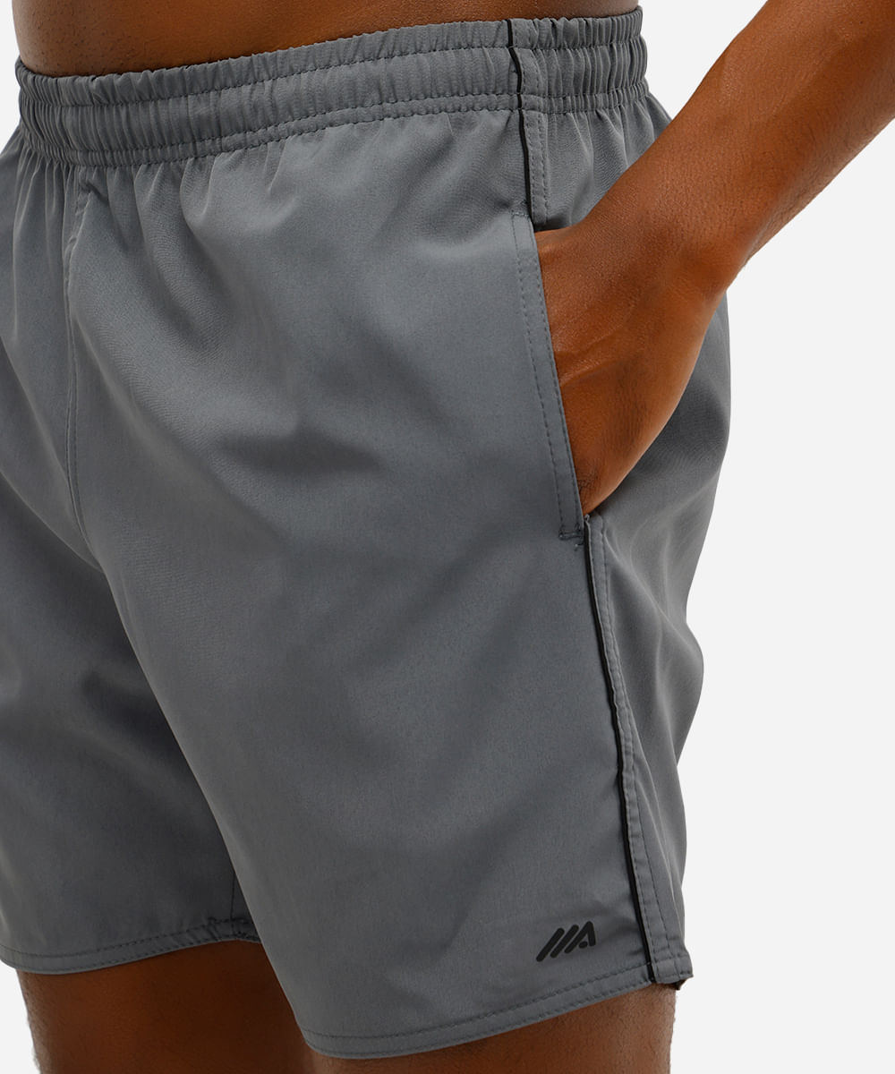 short esportivo masculino cós elástico cinza