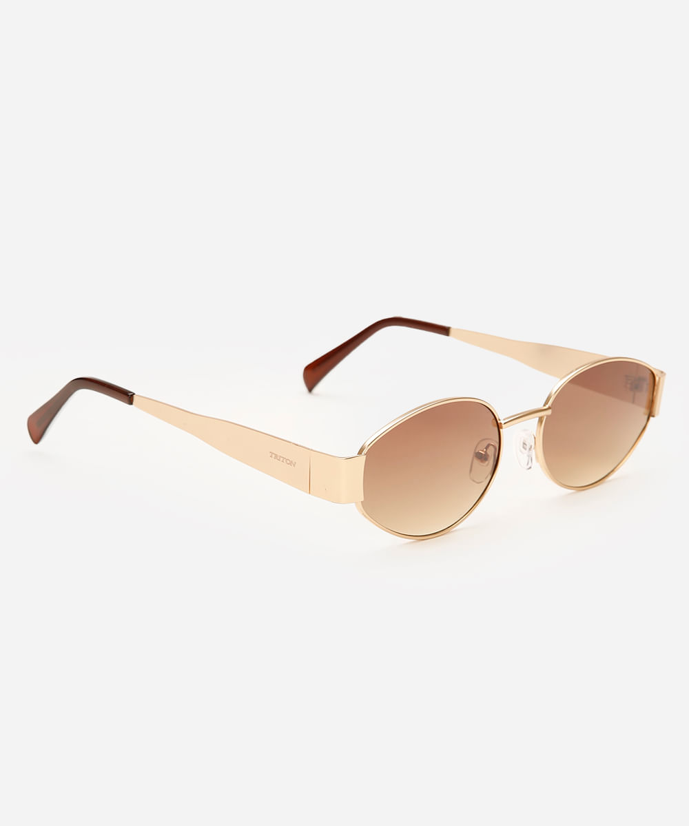 óculos de sol oval triton dourado