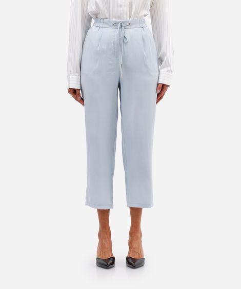 calça jogger feminina de viscose azul