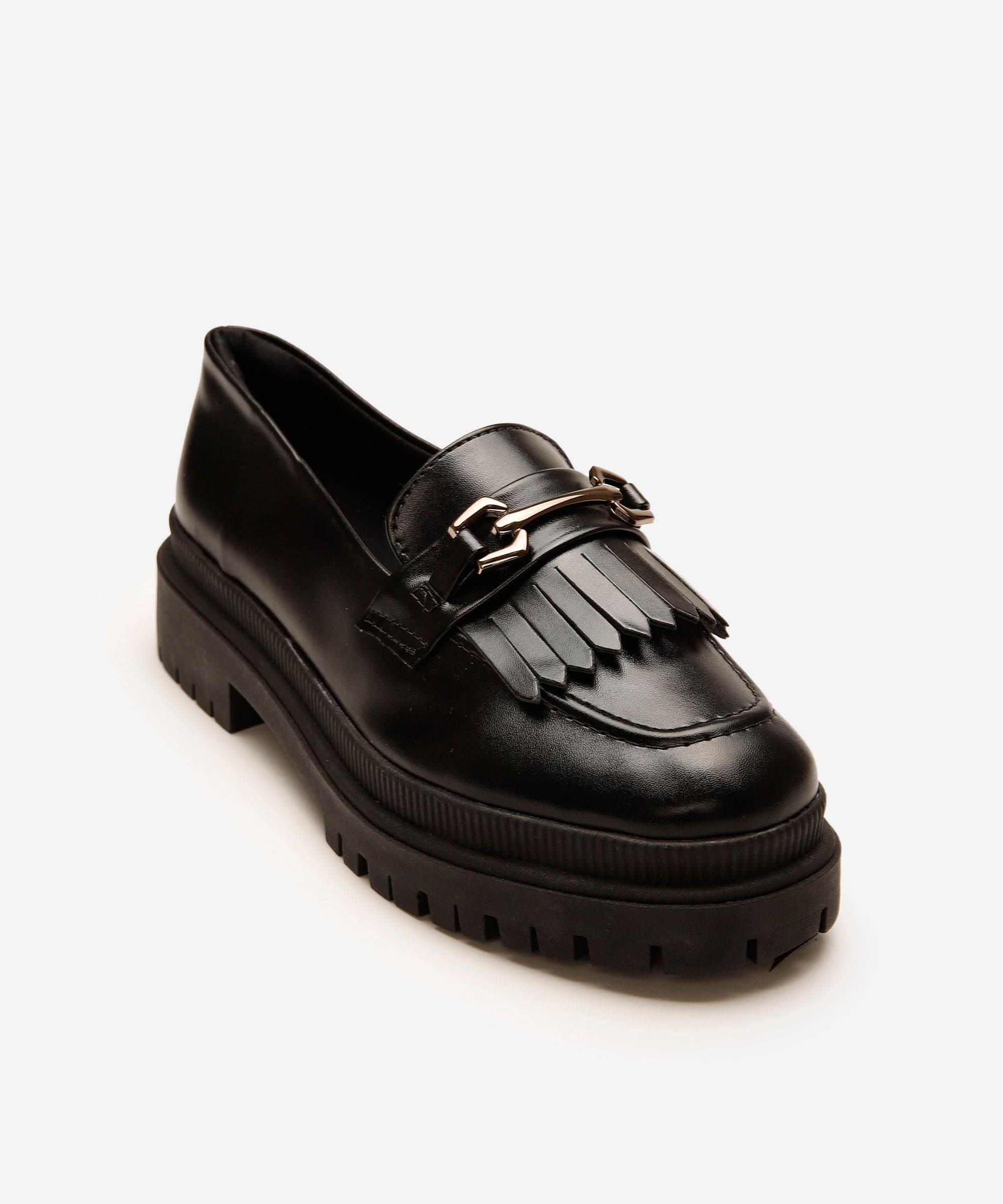 mocassim tratorado com fivela oneself preto