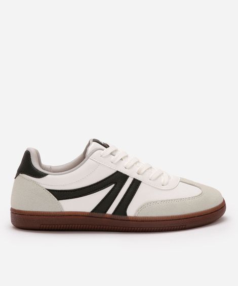 tênis bossa com recortes bicolor ace branco