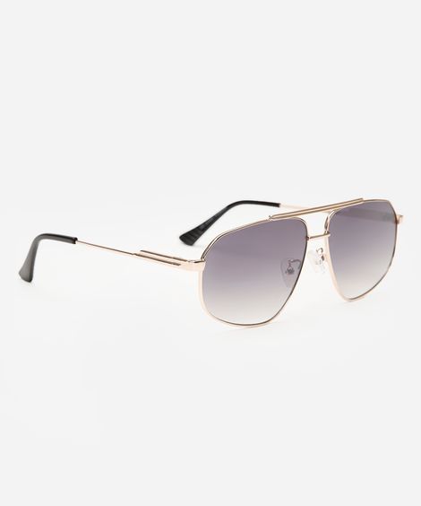 óculos de sol aviador mindset unissex dourado