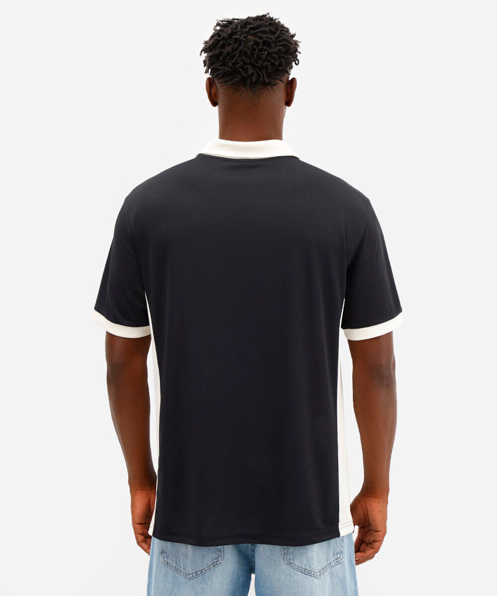camiseta retrô unissex com gola manga curta new york preta