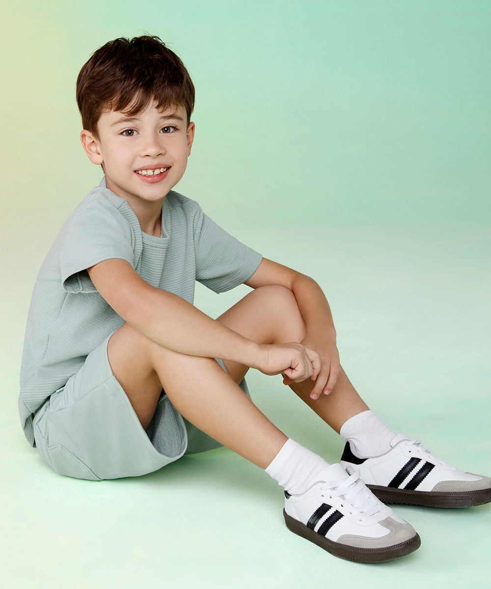 tênis bossa infantil com recortes ace branco