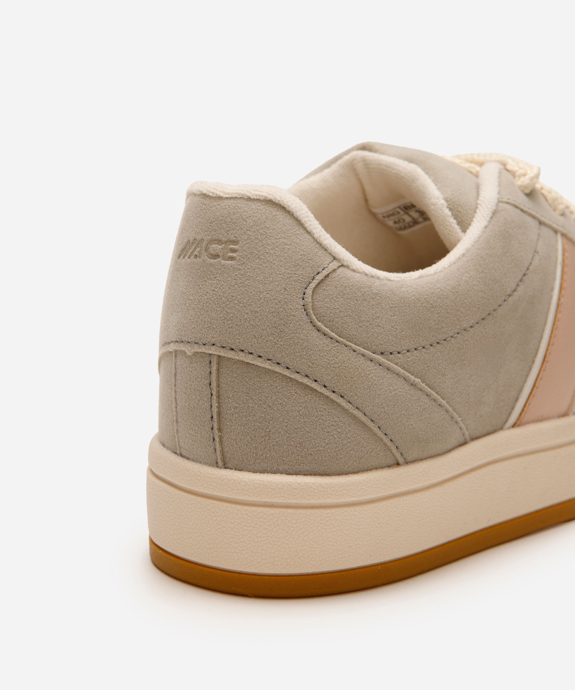 tênis casual recortes laterais texturizado ace off white