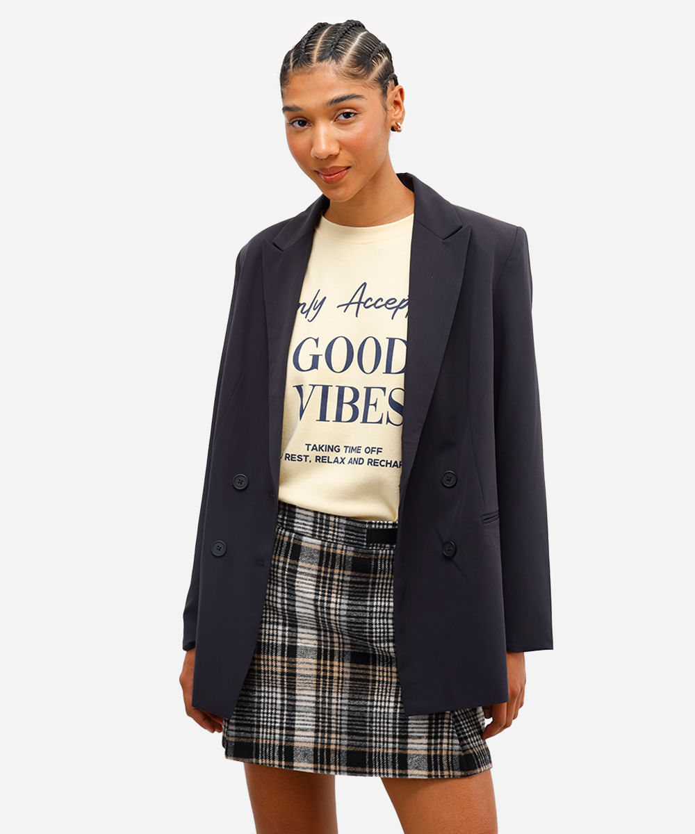 camiseta feminina manga curta good vibes amarela