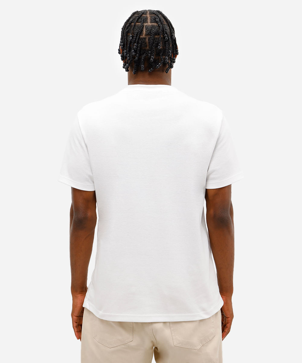 camiseta masculina manga curta com bordado off white