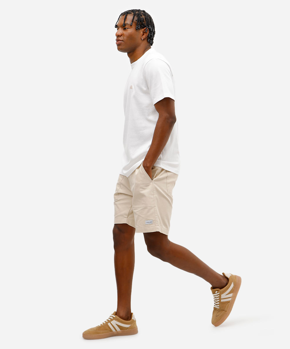 camiseta masculina manga curta com bordado off white
