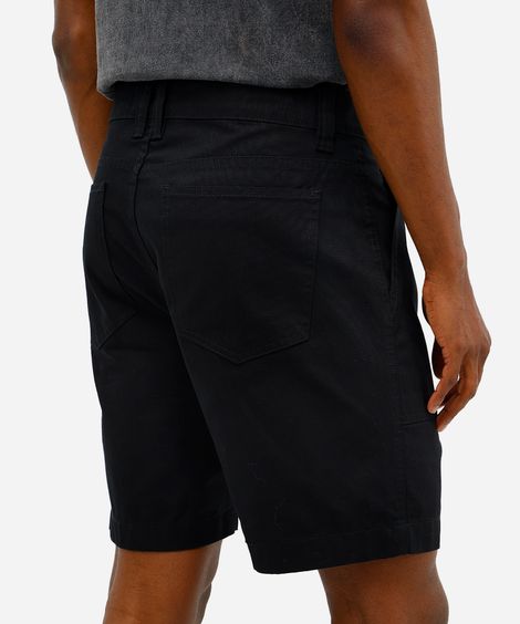 bermuda masculina de sarja preto