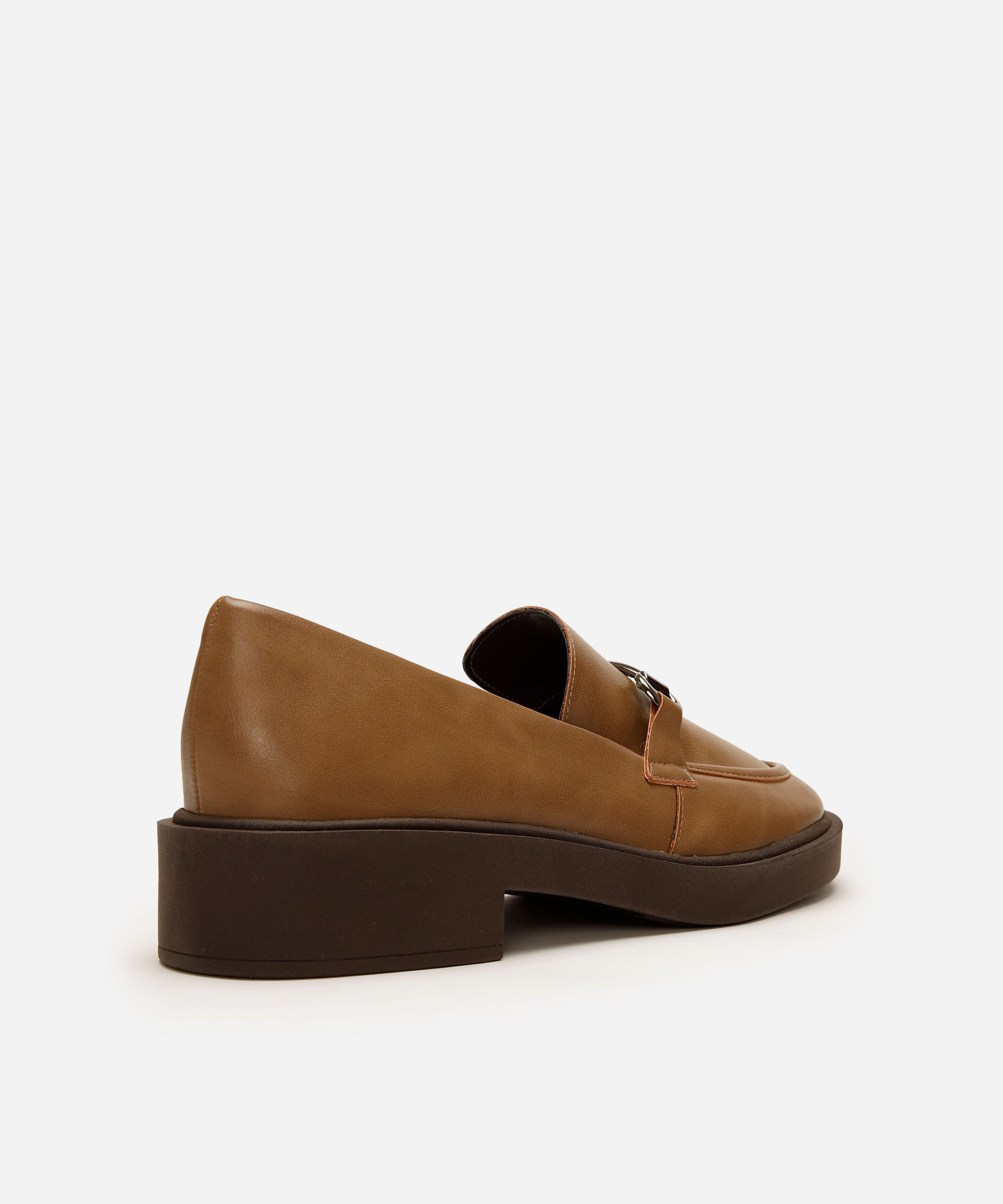 mocassim feminino com fivela oneself bege