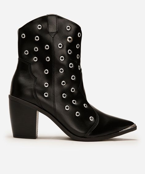 bota feminina ilhós vizzano preta