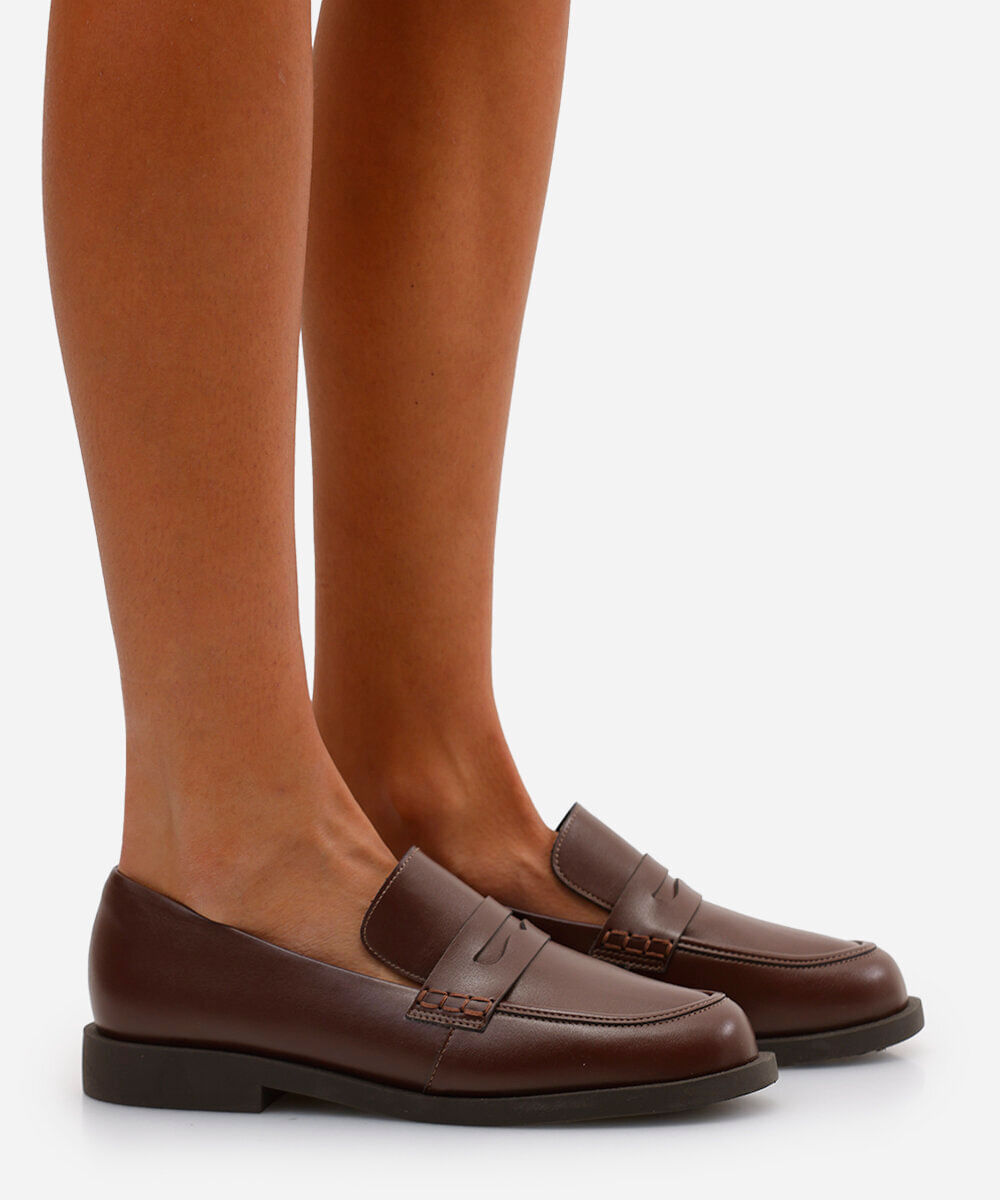mocassim feminino com recorte oneself vinho