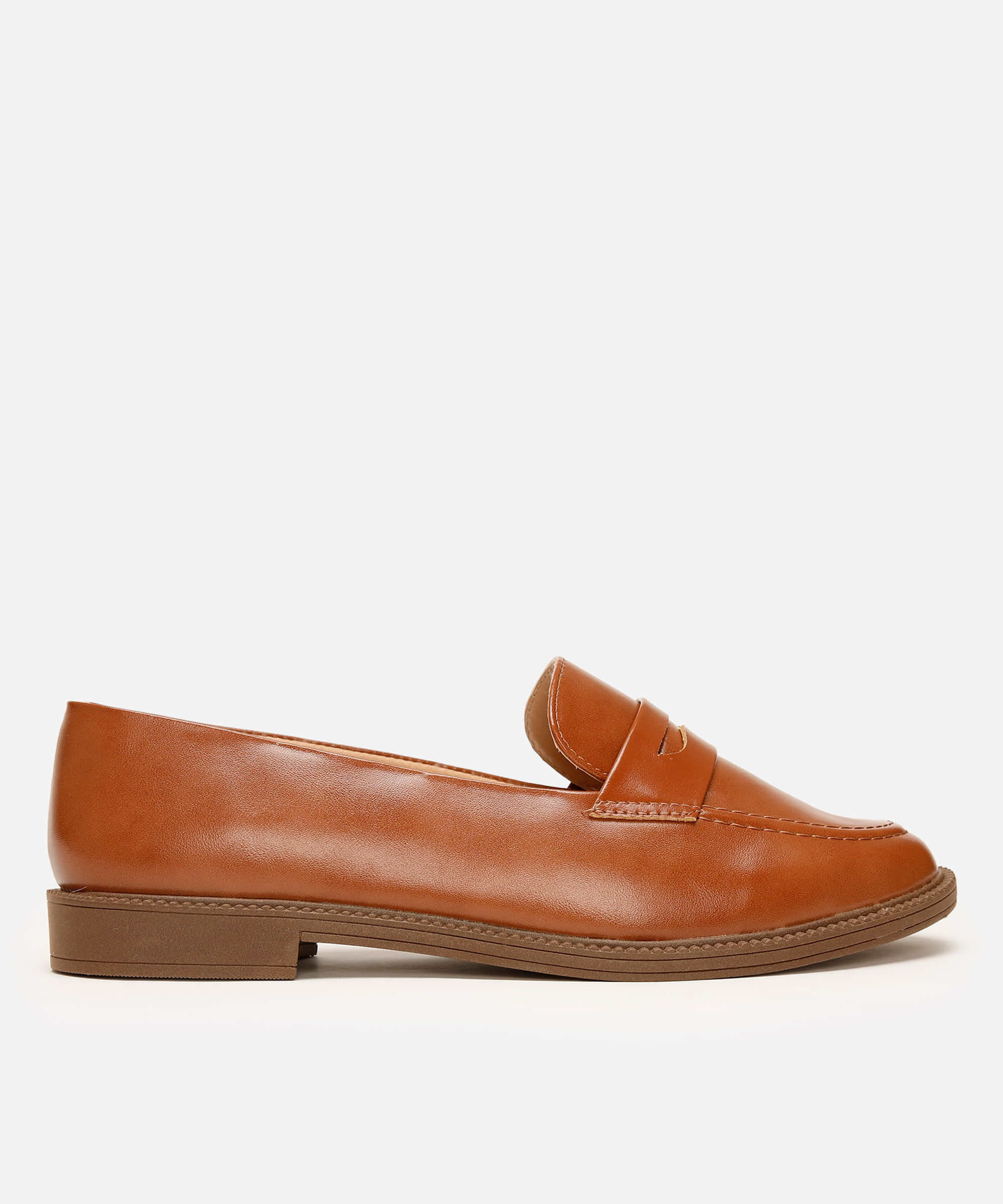mocassim com tira via uno marrom