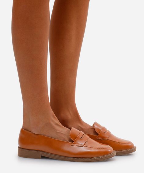 mocassim com tira via uno marrom