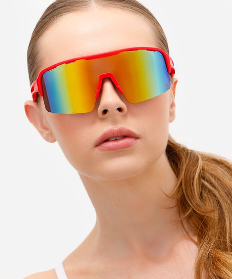 óculos de sol esportivo ace unissex vermelho