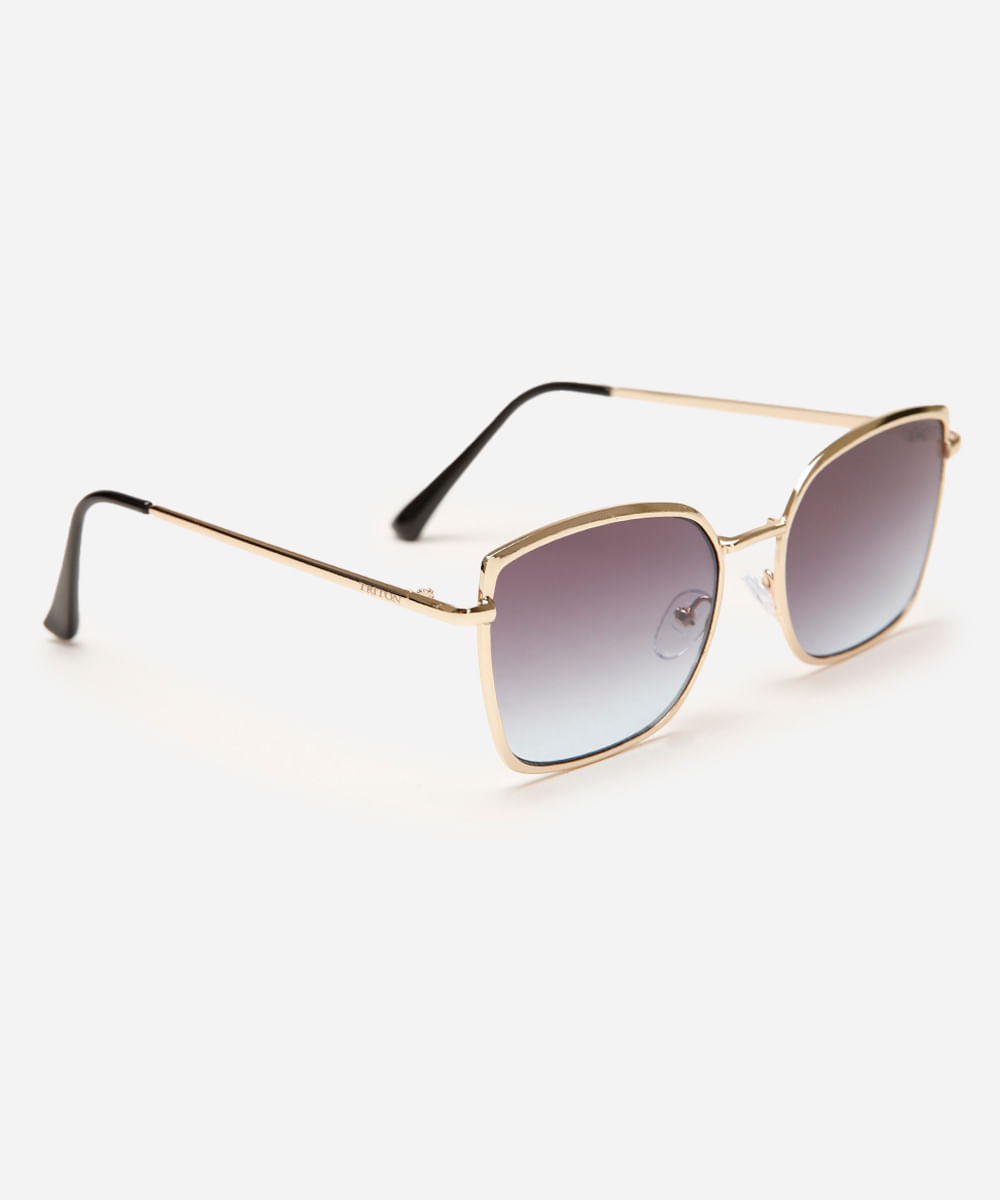 óculos de sol quadrado triton dourado