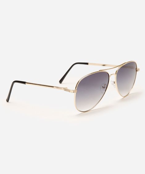 óculos de sol aviador triton unissex dourado