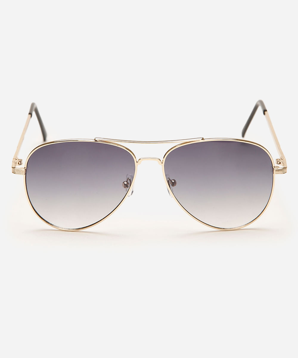 óculos de sol aviador triton unissex dourado