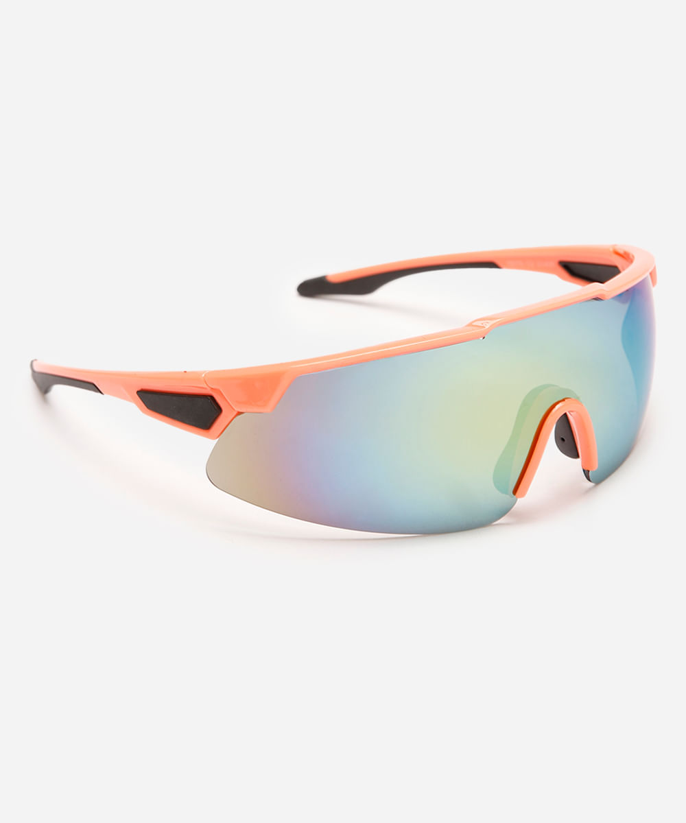 óculos de sol esportivo unissex laranja