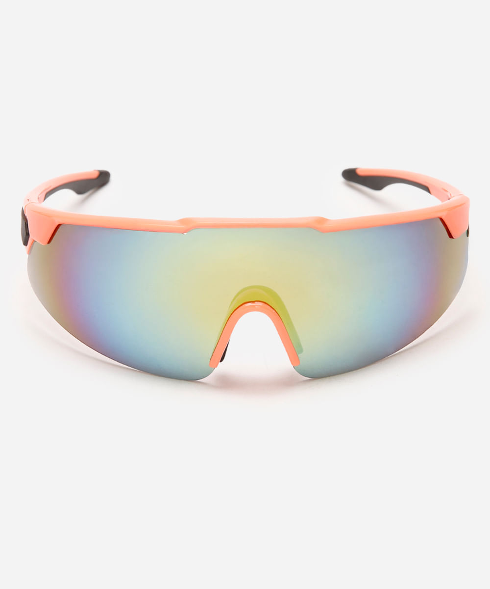 óculos de sol esportivo unissex laranja