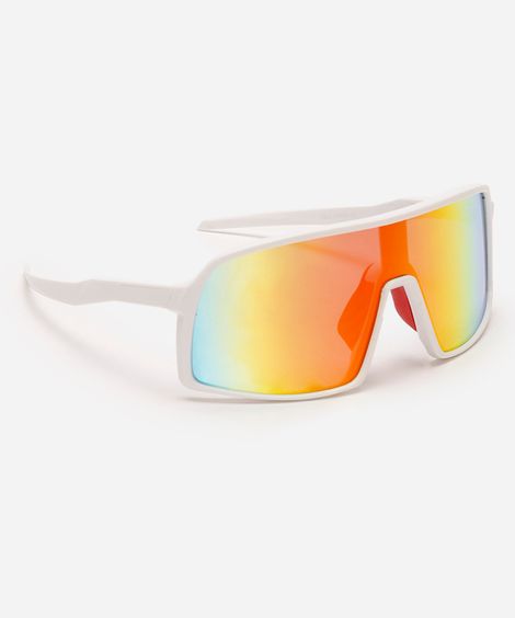 óculos de sol esportivo unissex branco