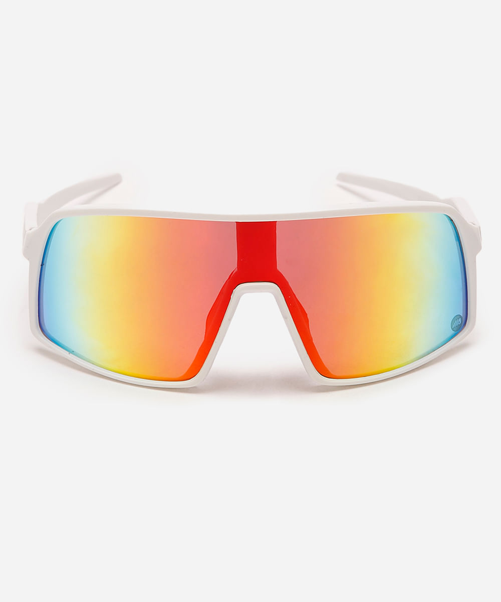 óculos de sol esportivo unissex branco