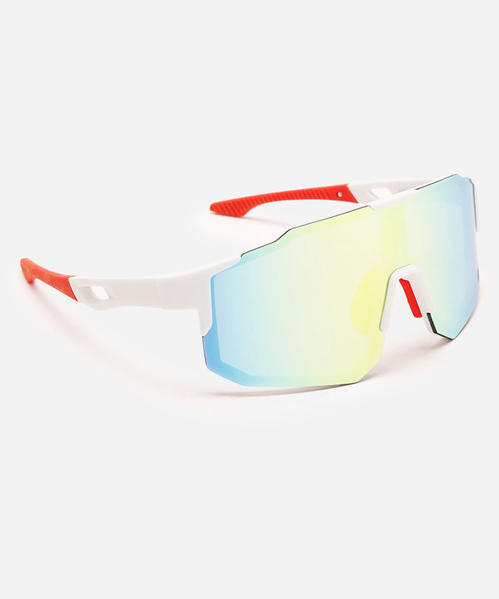 óculos de sol esportivo unissex branco