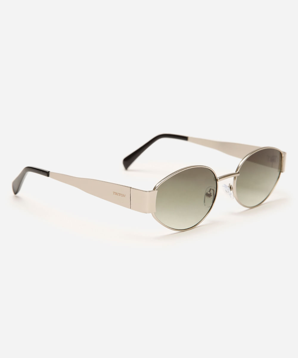 óculos de sol oval triton prateado