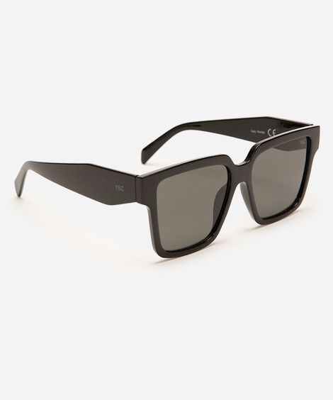 óculos de sol quadrado preto