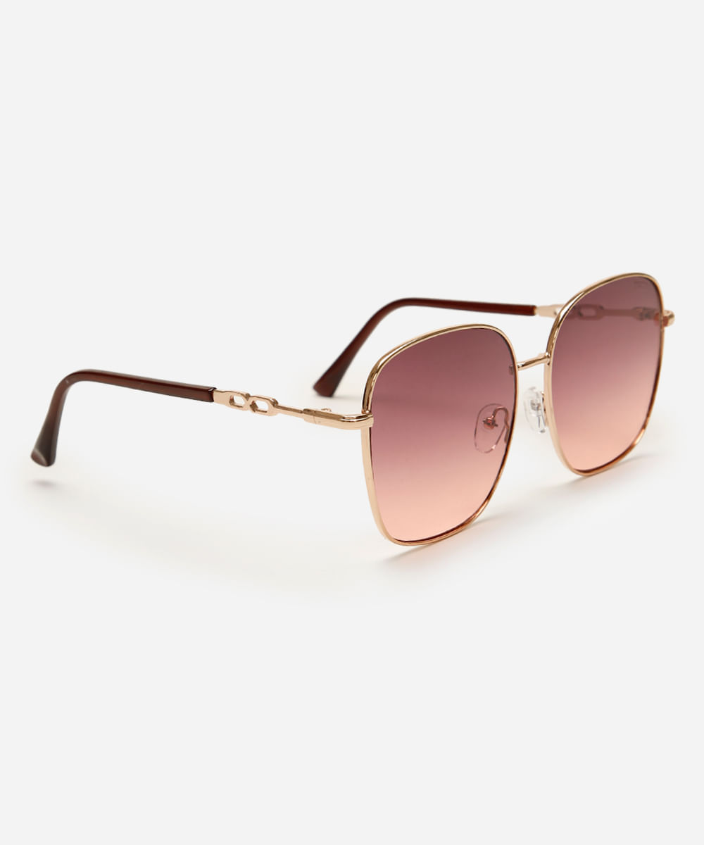 óculos de sol quadrado triton dourado