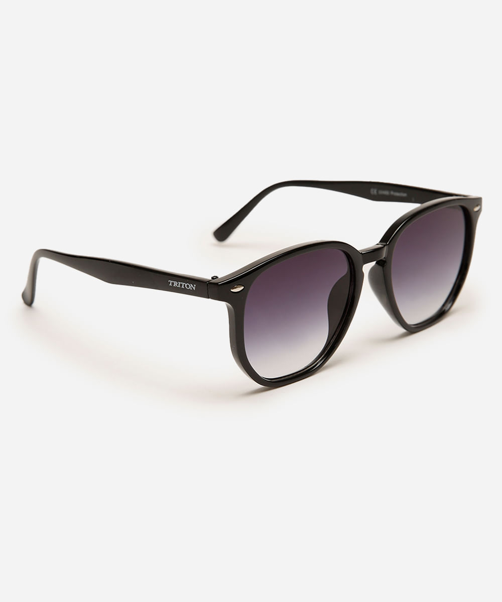 óculos de sol oval unissex triton preto