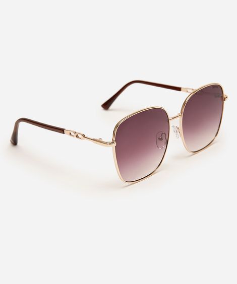 óculos de sol quadrado triton dourado