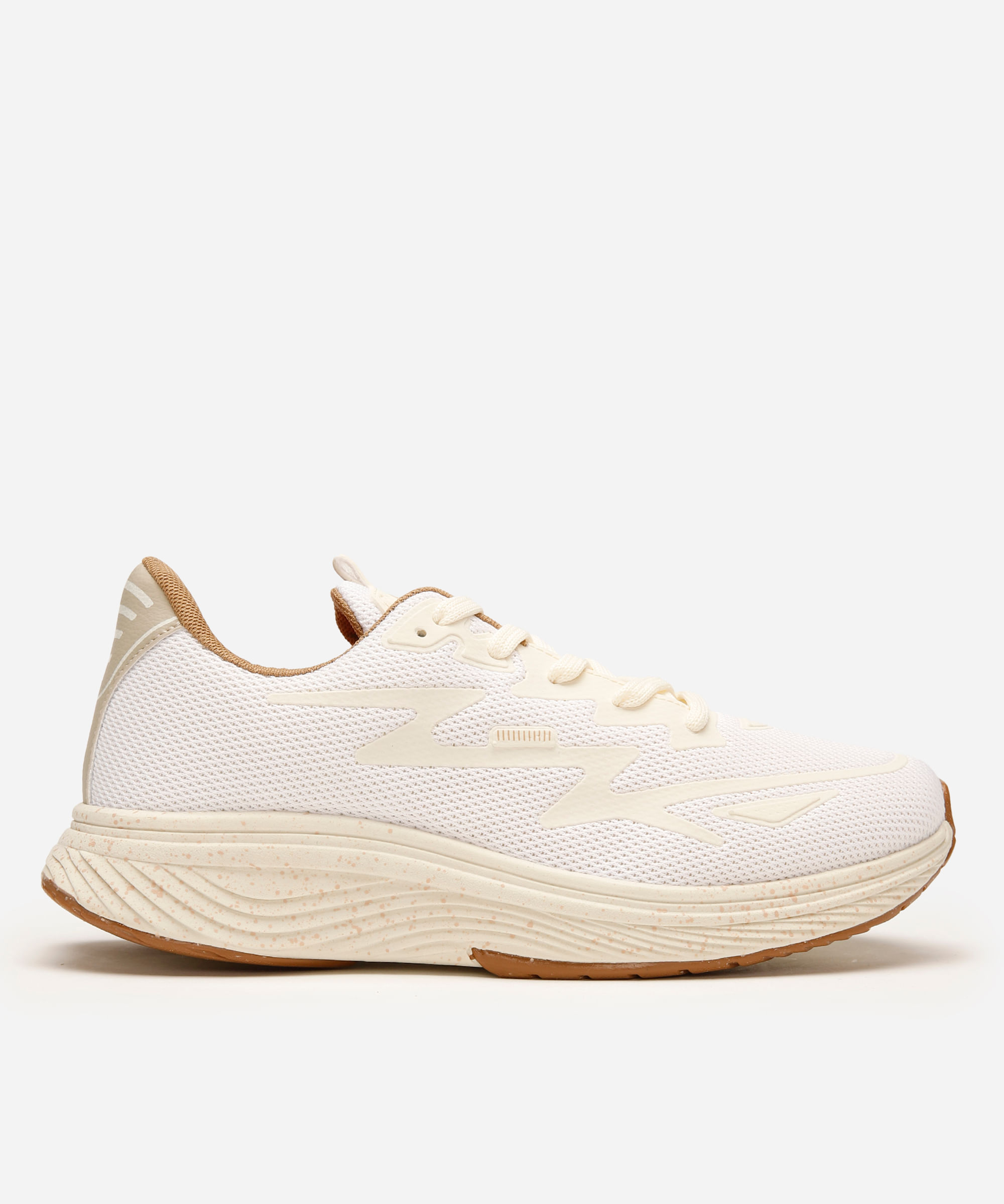 tênis esportivo texturizado off white