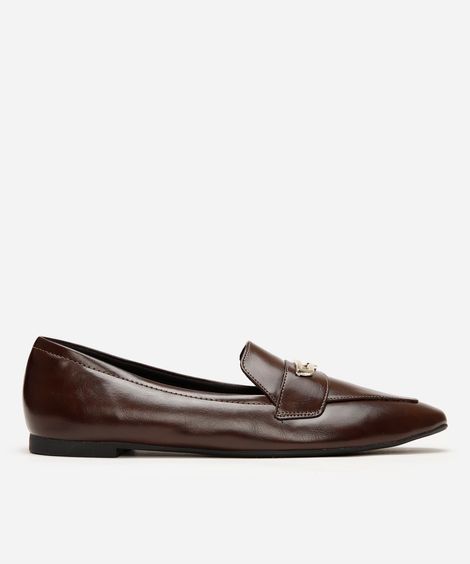 mocassim com fivela oneself marrom