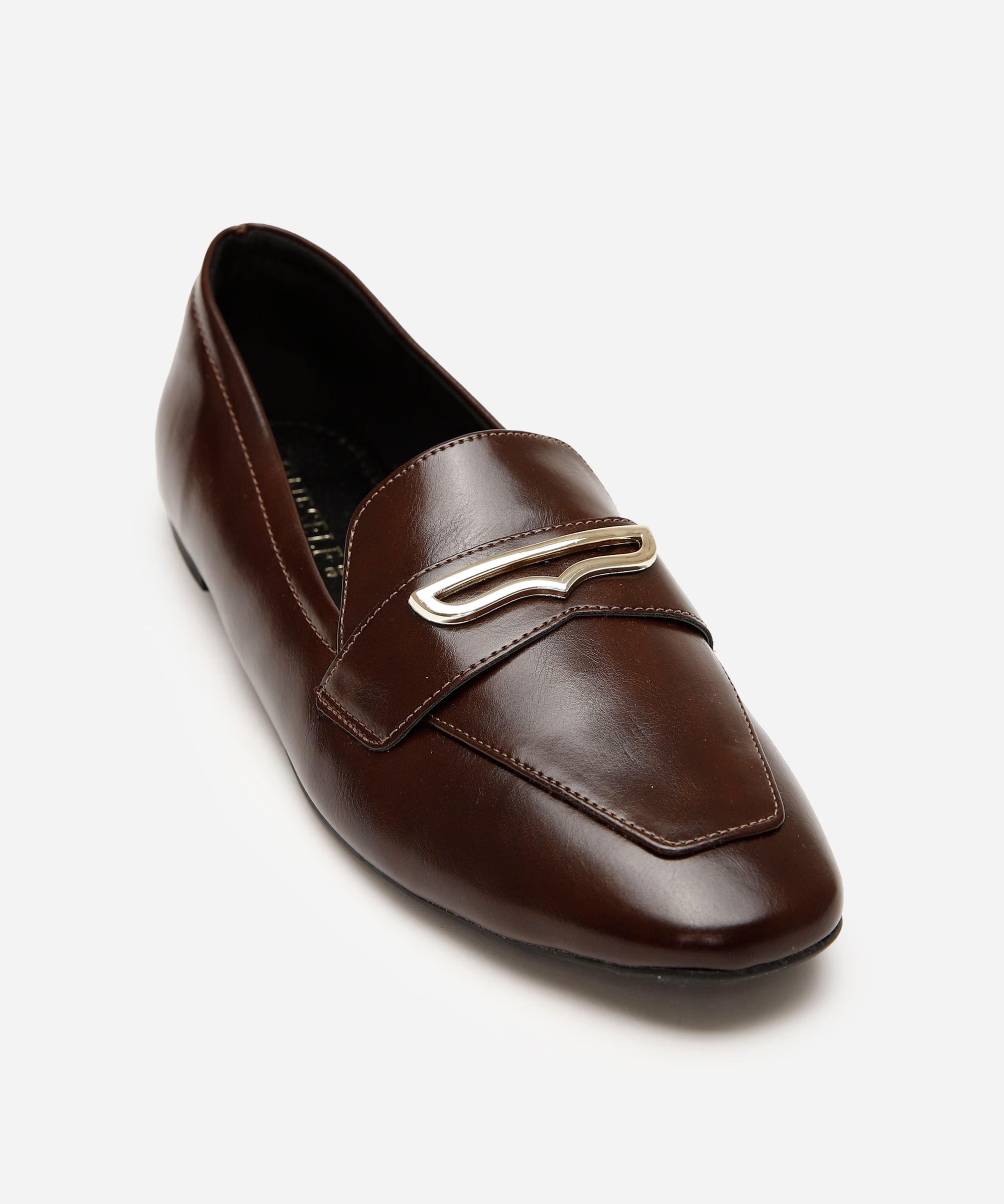mocassim com fivela oneself marrom