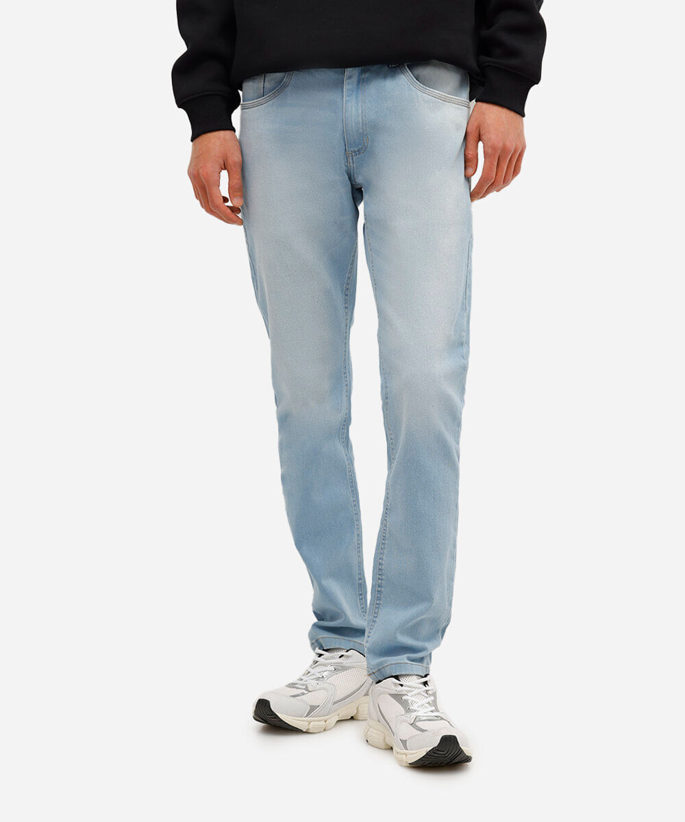 calça jeans slim comfort azul