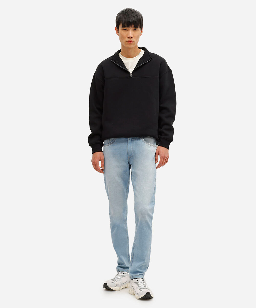 calça jeans slim comfort azul