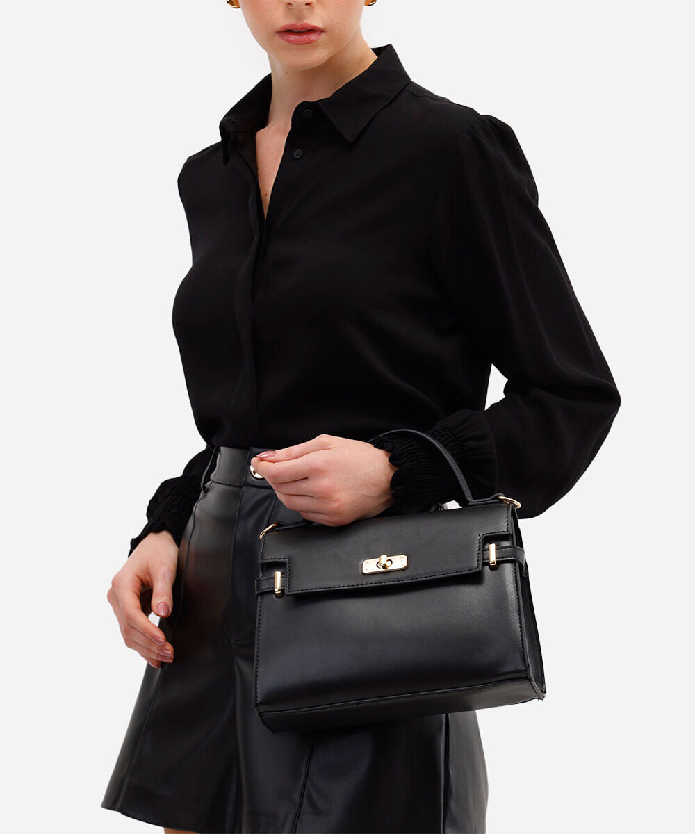 bolsa feminina transversal preta